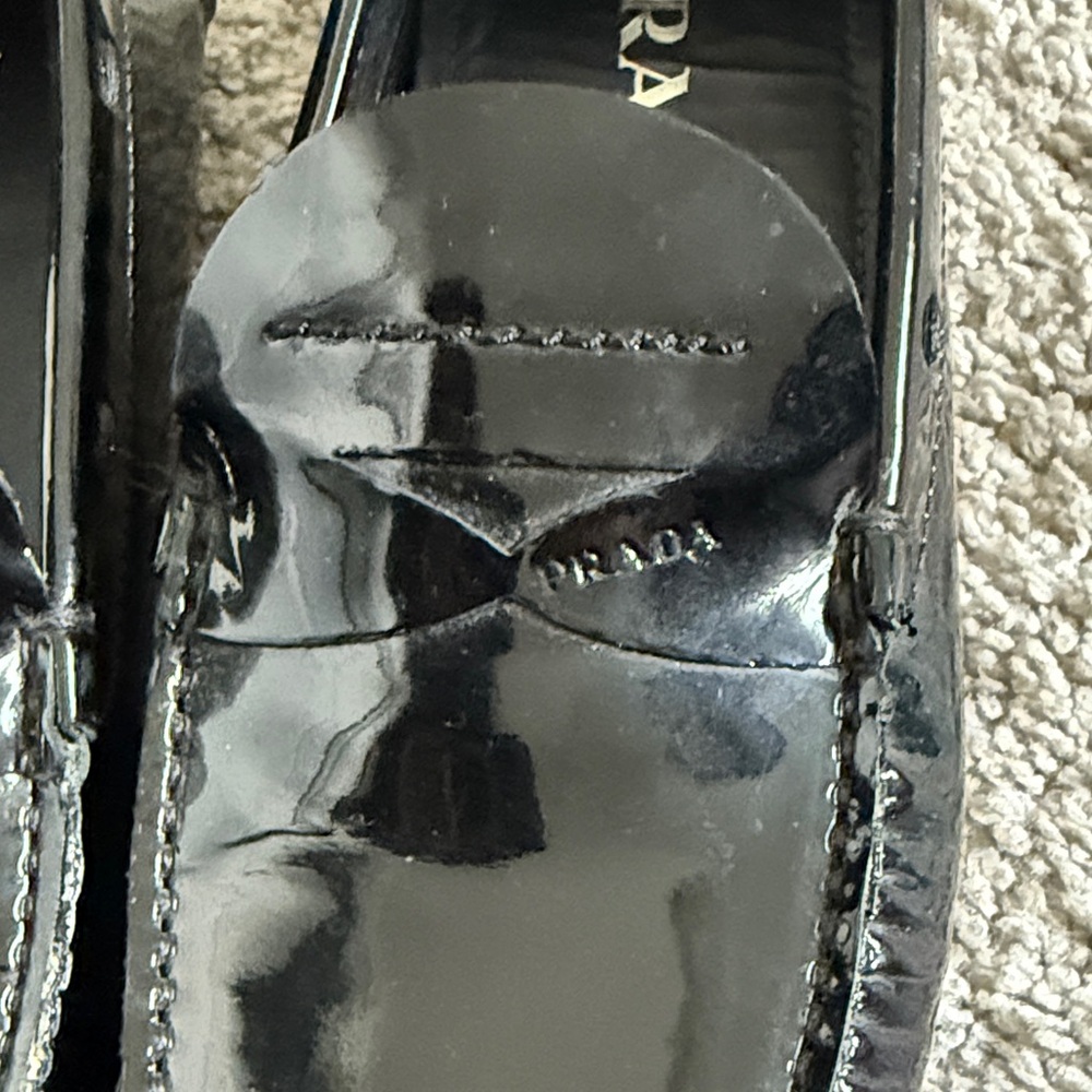 Prada Black Patent Leather Loafers - Picture 2 of 3